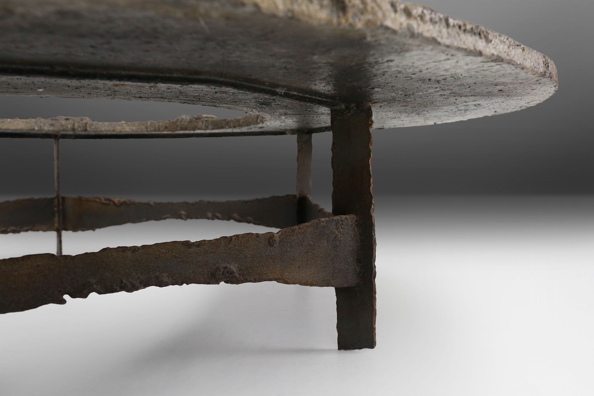 Early Coffee Table signed by Pia Manu, Belgium 1960sthumbnail